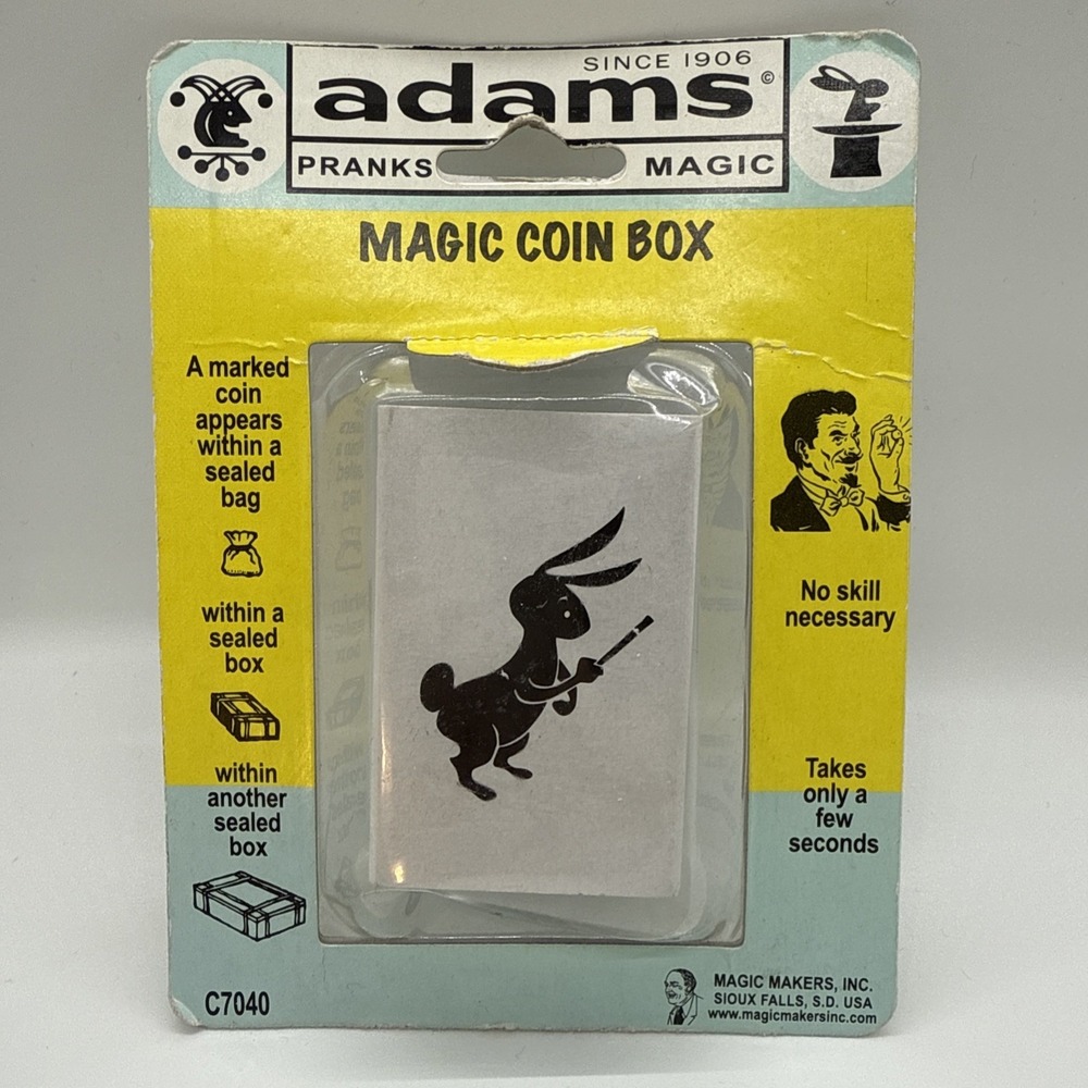 Vintage Adams Pranks Magic Coin Box Brand New Sioux Falls‎ 13+